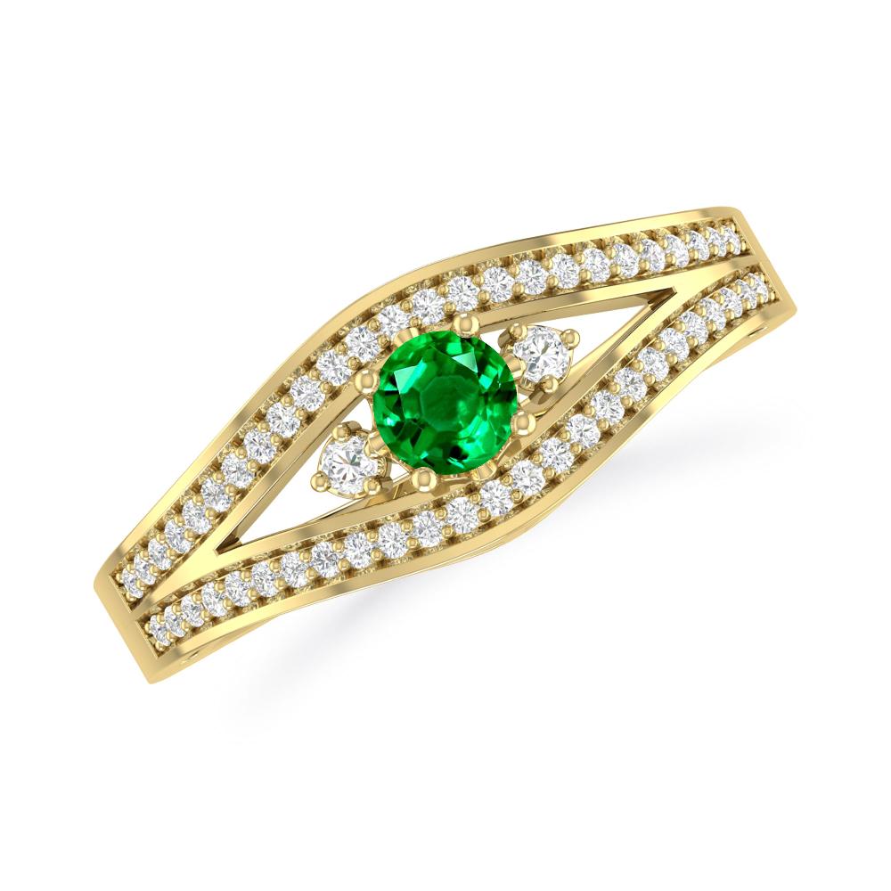 Yellow Gold - Emerald