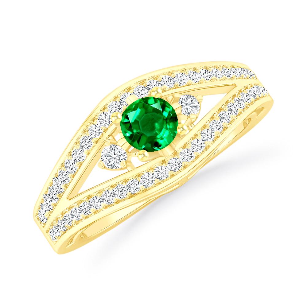 Yellow Gold - Emerald