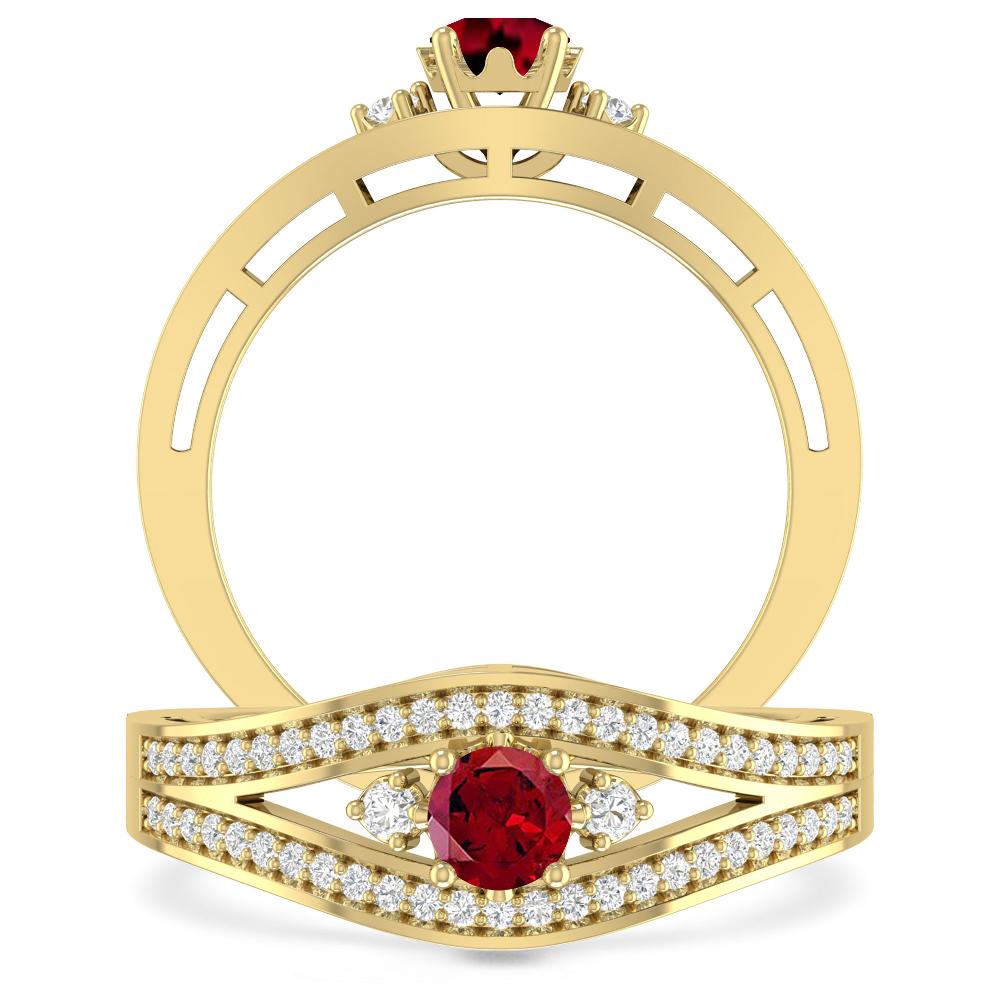 Yellow Gold - Garnet