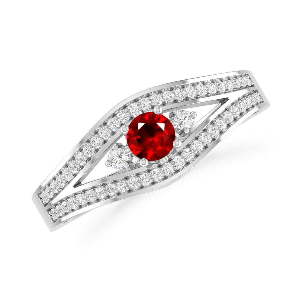 White Gold - Ruby