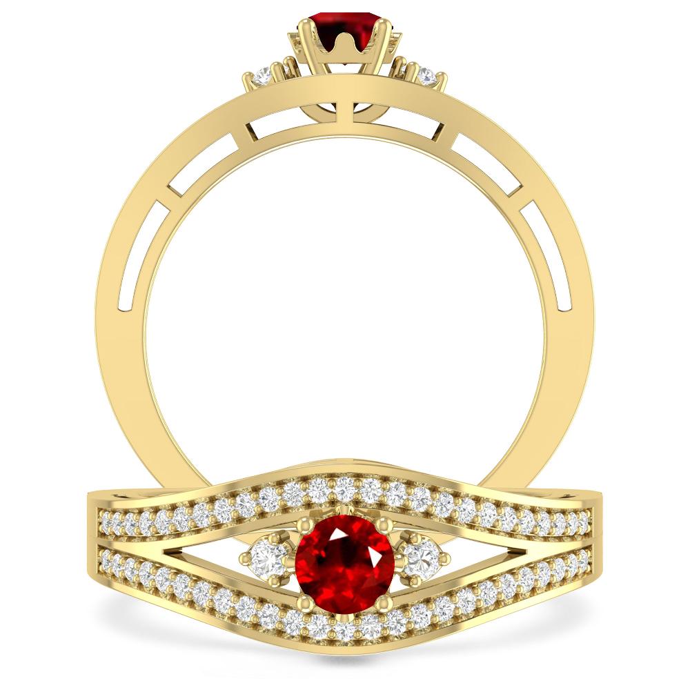 Yellow Gold - Ruby