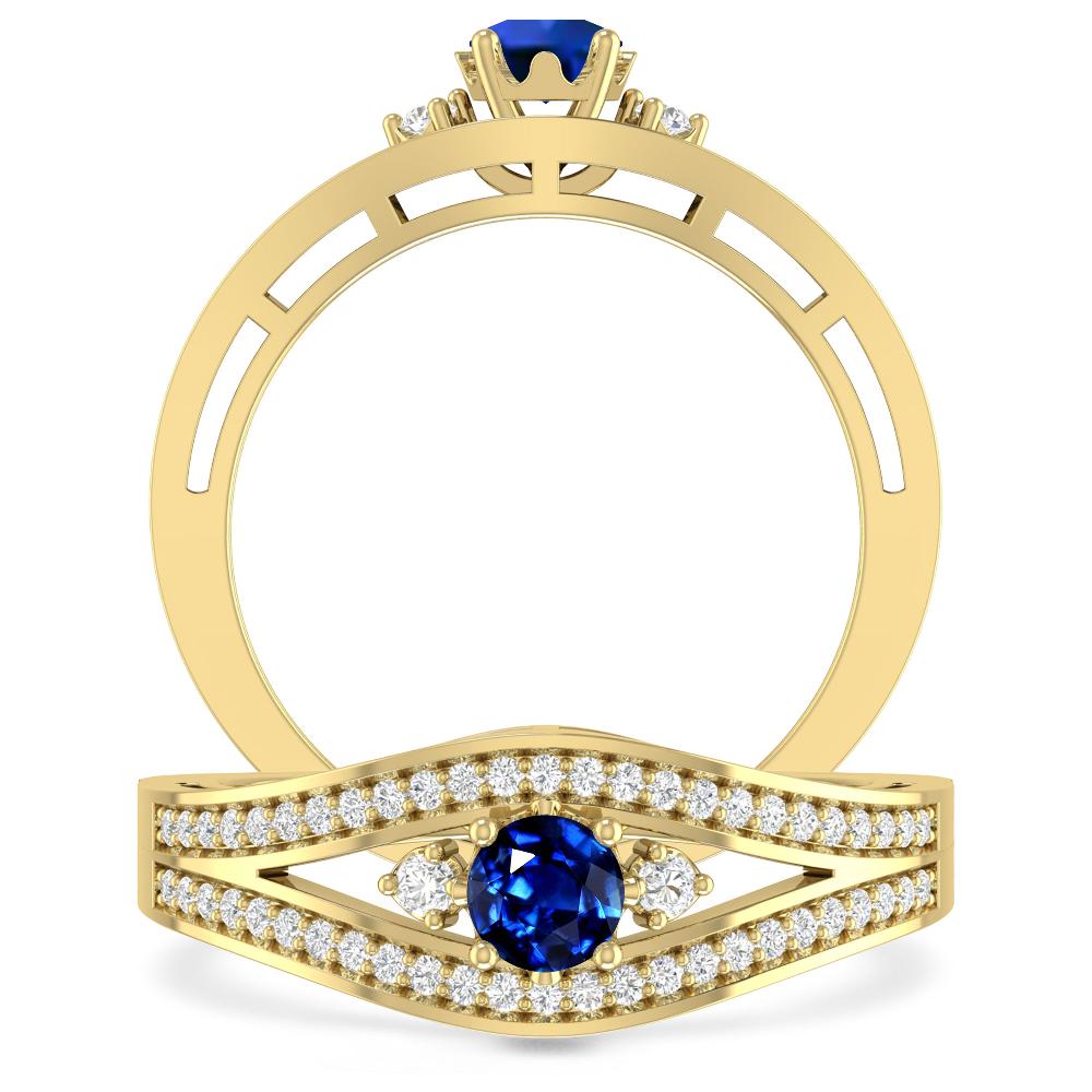 Yellow Gold - Sapphire