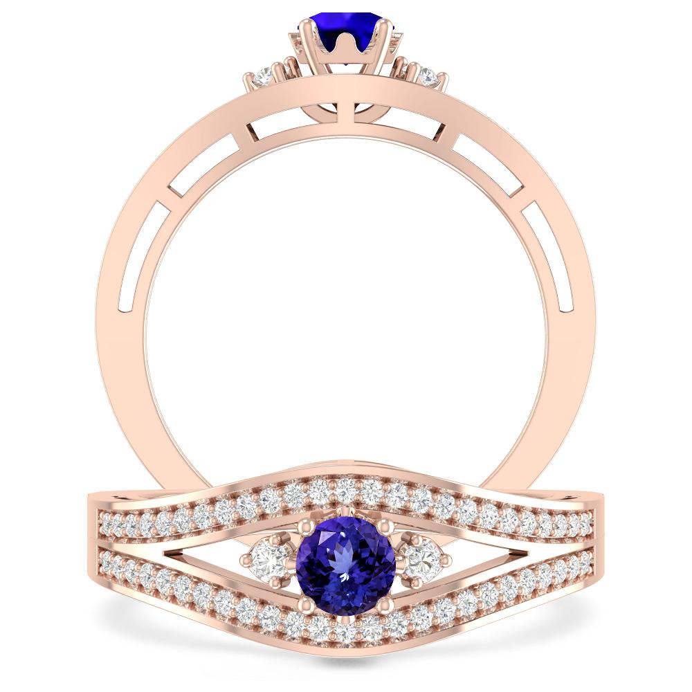 Rose Gold - Tanzanite