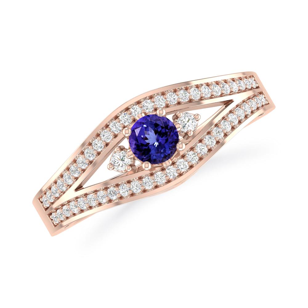 Rose Gold - Tanzanite