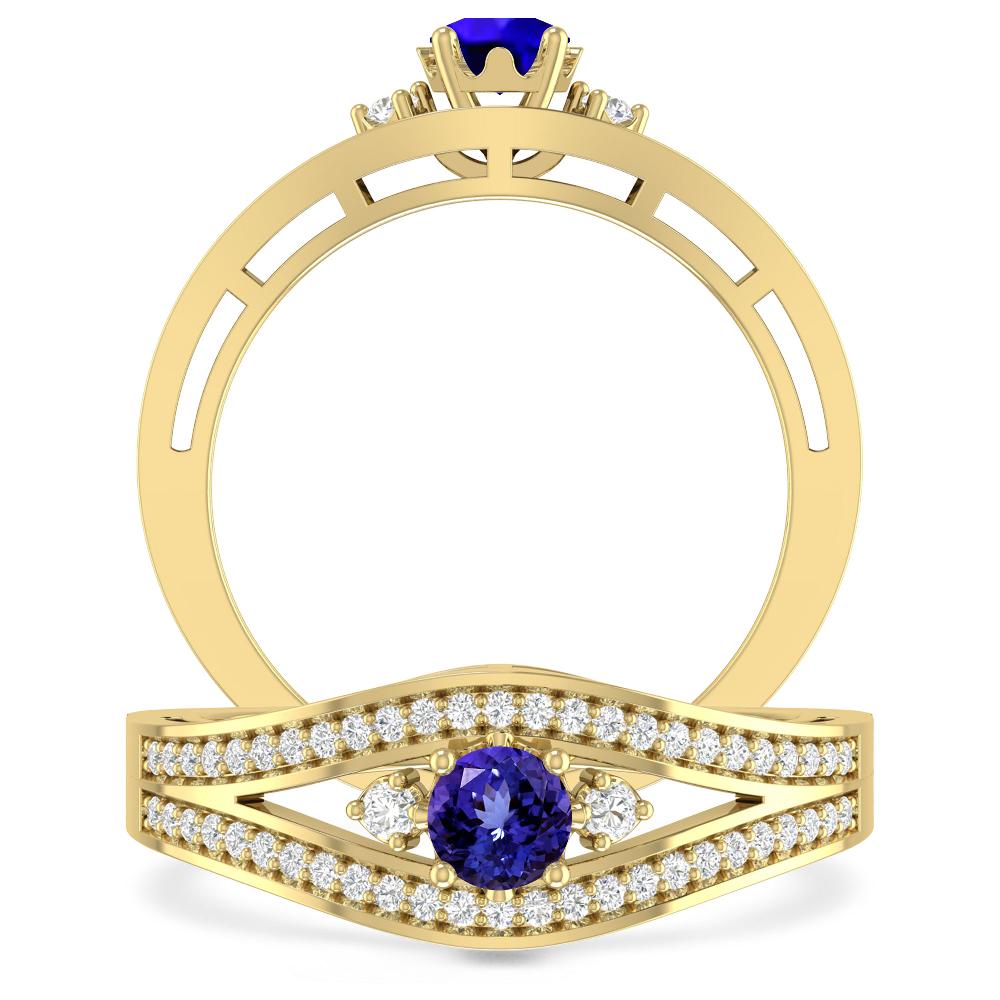 Yellow Gold - Tanzanite