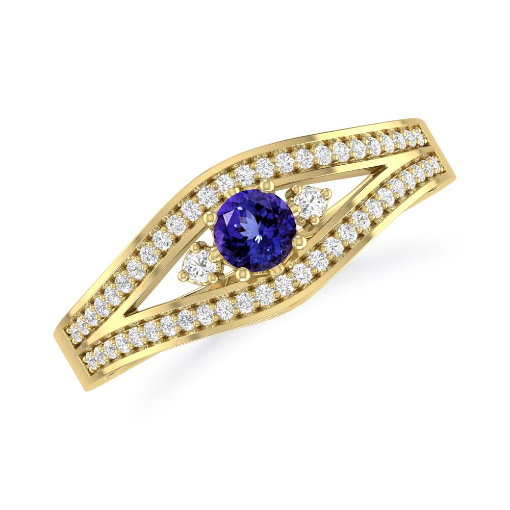 Yellow Gold - Tanzanite