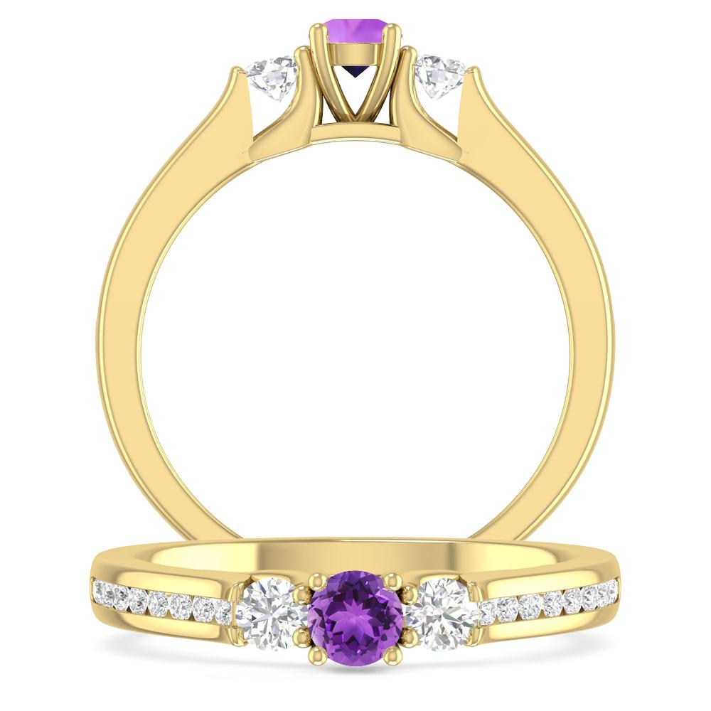 Yellow Gold - Amethyst