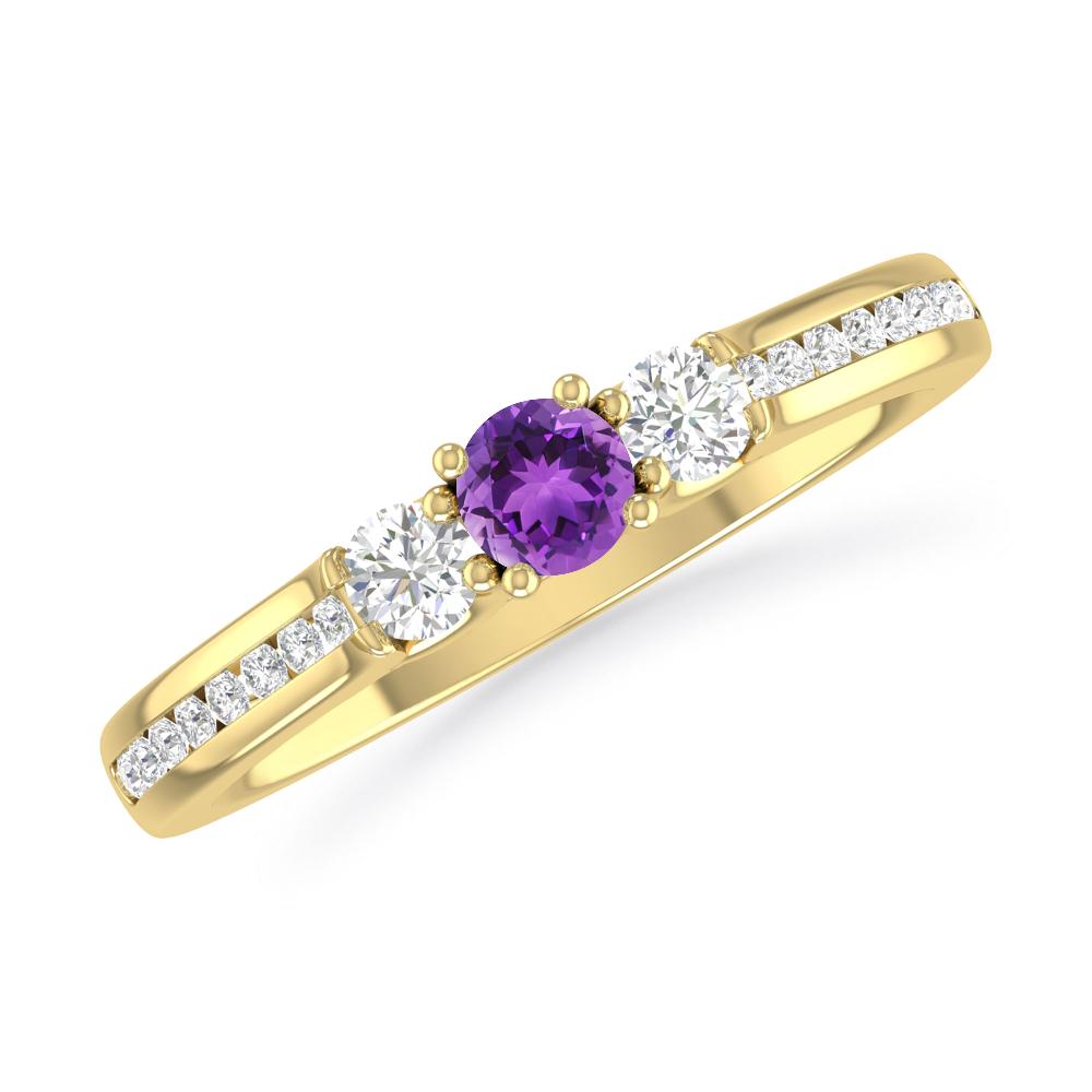 Yellow Gold - Amethyst