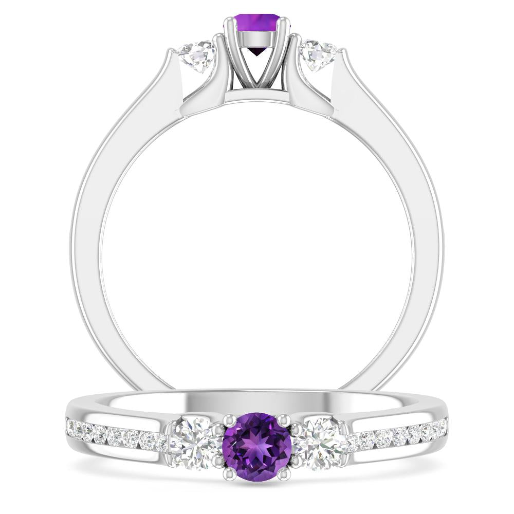 White Gold - Amethyst