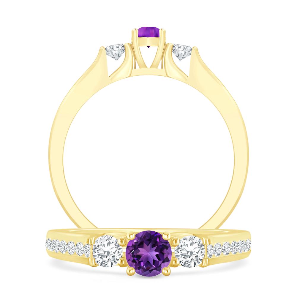 Yellow Gold - Amethyst