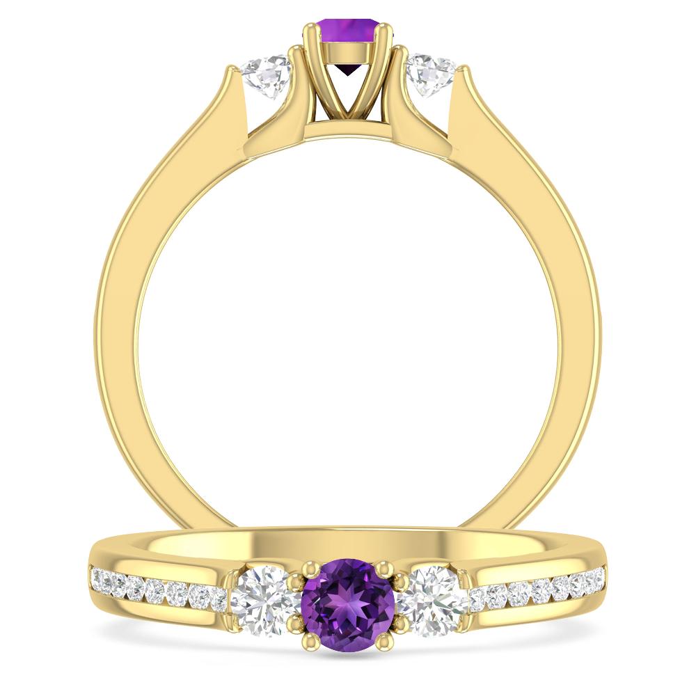 Yellow Gold - Amethyst