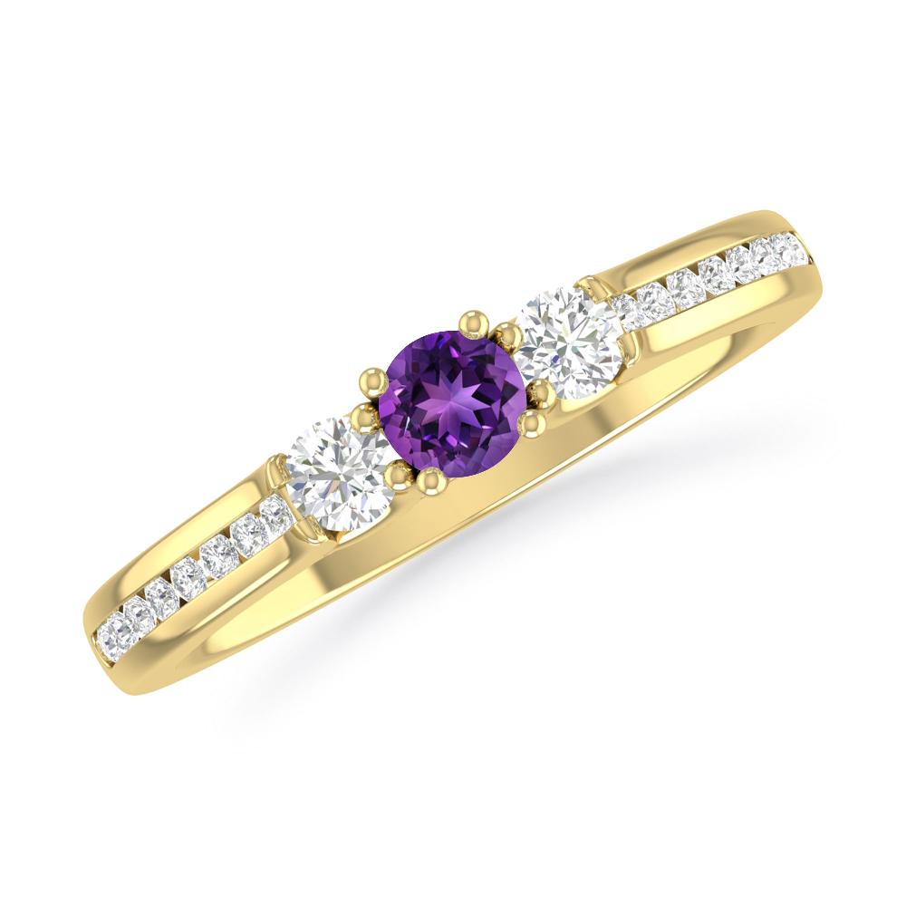 Yellow Gold - Amethyst