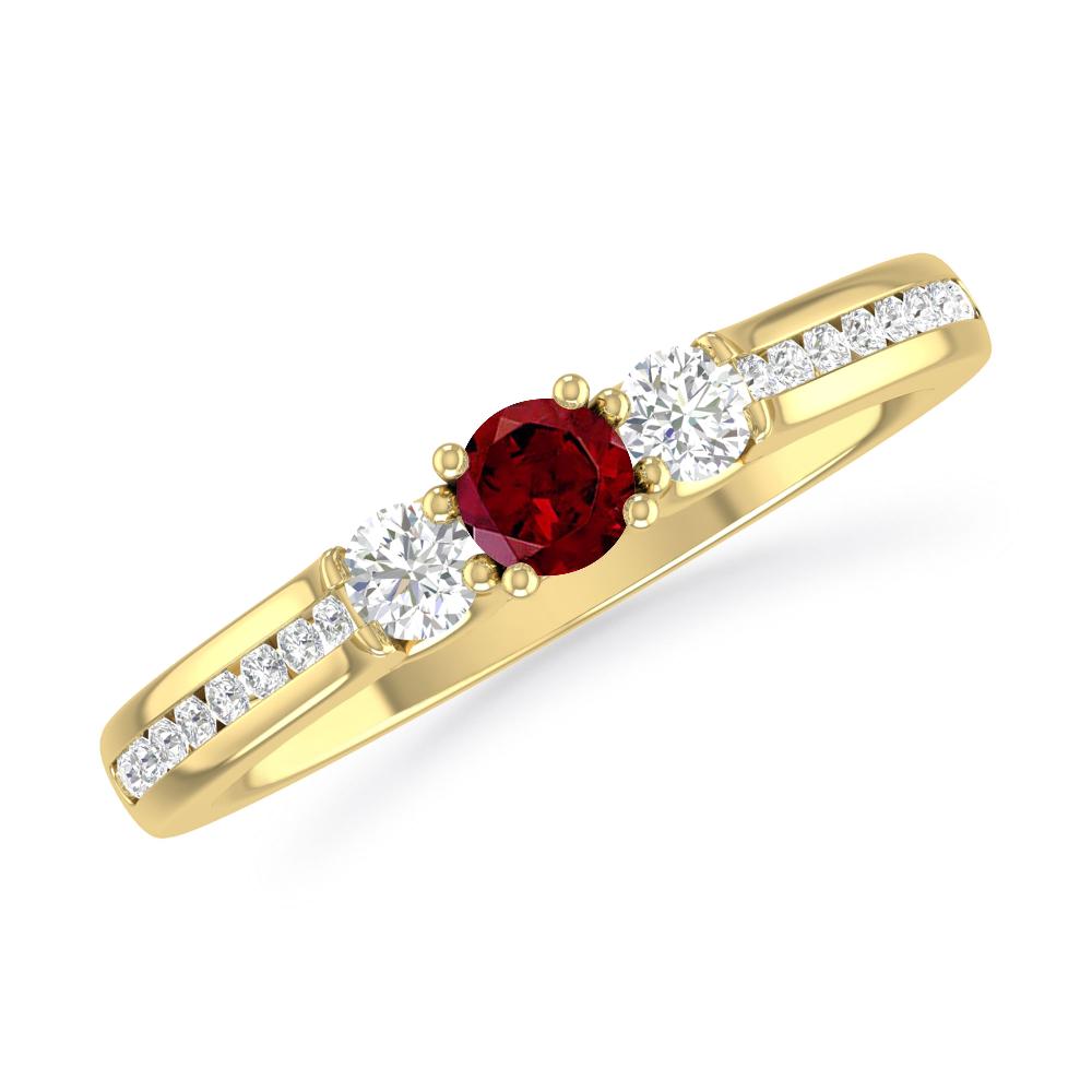 Yellow Gold - Garnet