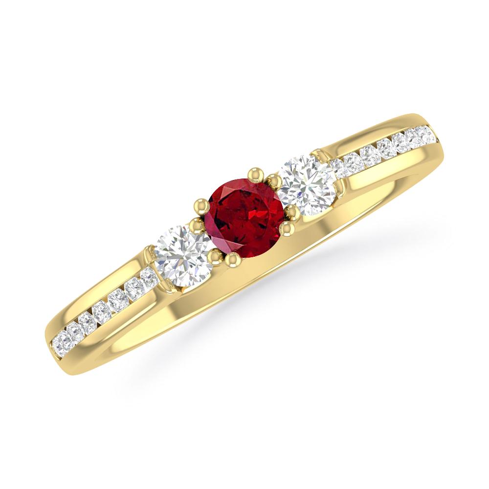 Yellow Gold - Garnet