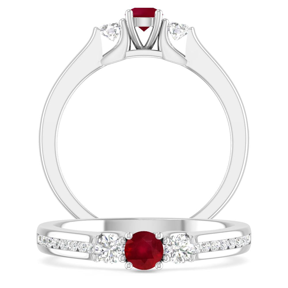 White Gold - Ruby