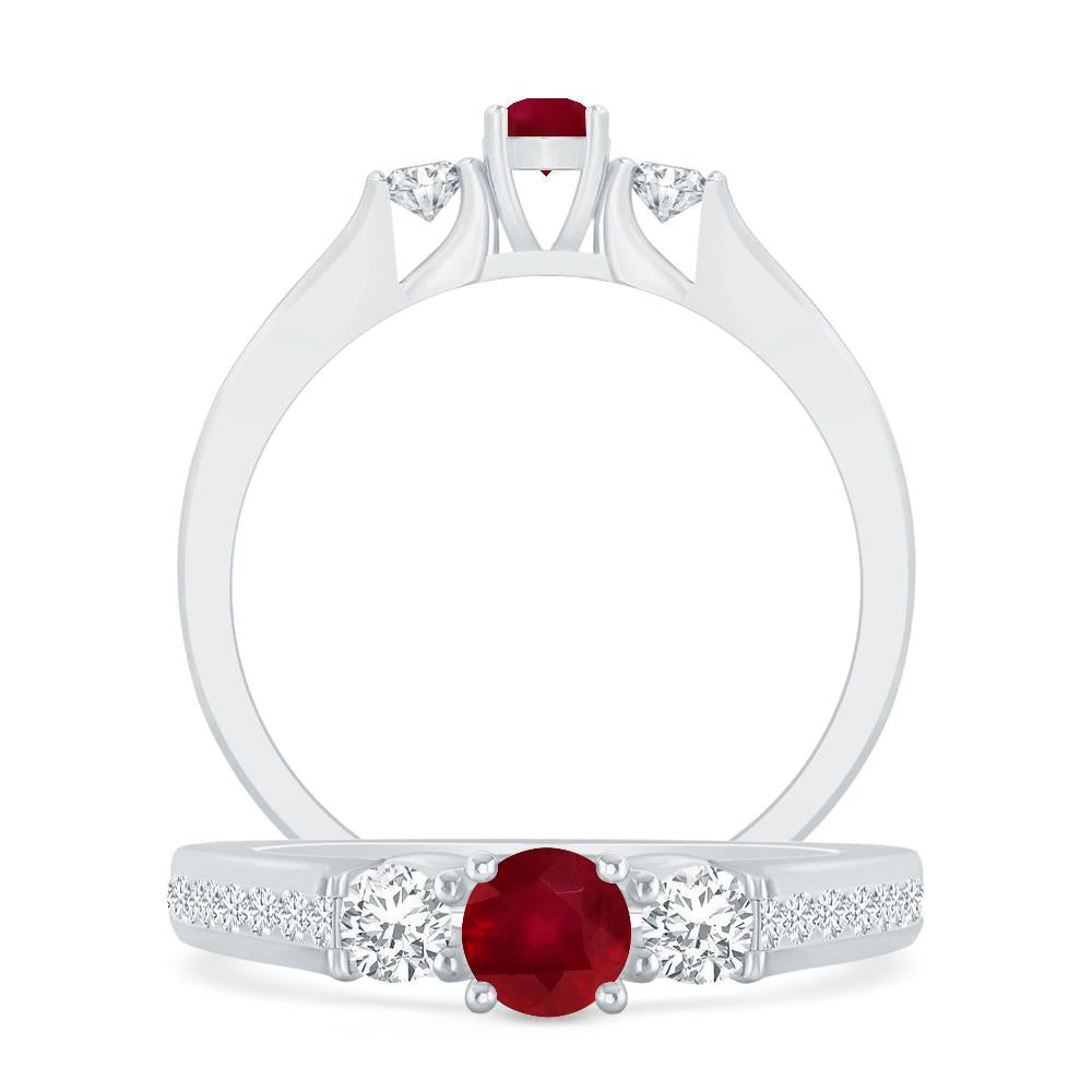 White Gold - Ruby