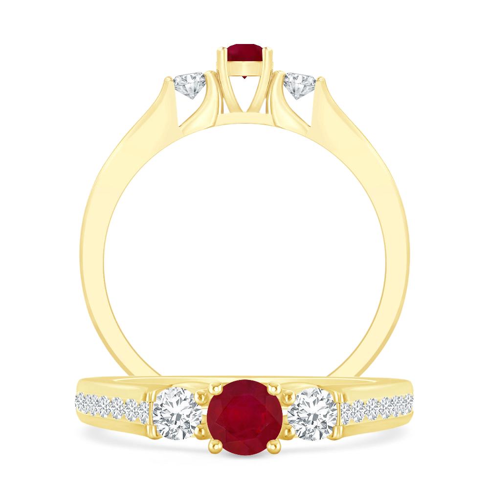 Yellow Gold - Ruby