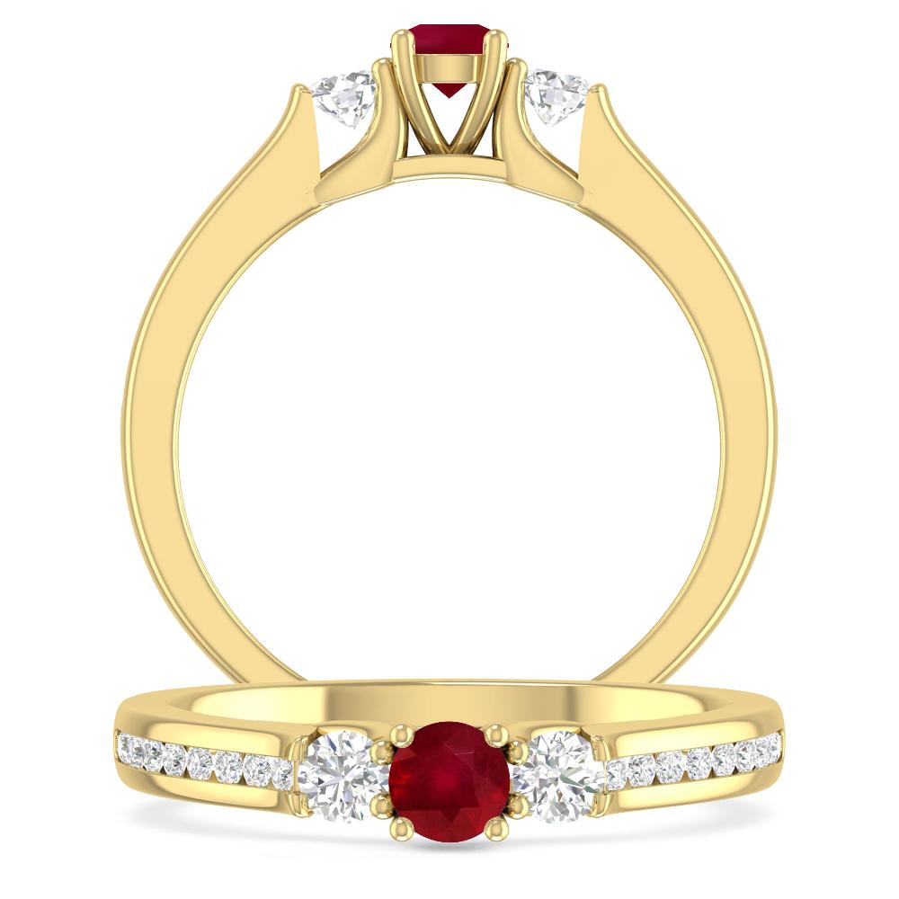 Yellow Gold - Ruby