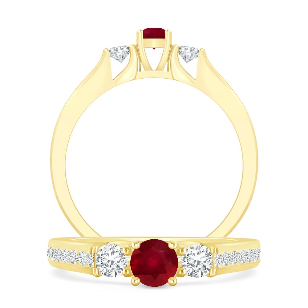 Yellow Gold - Ruby