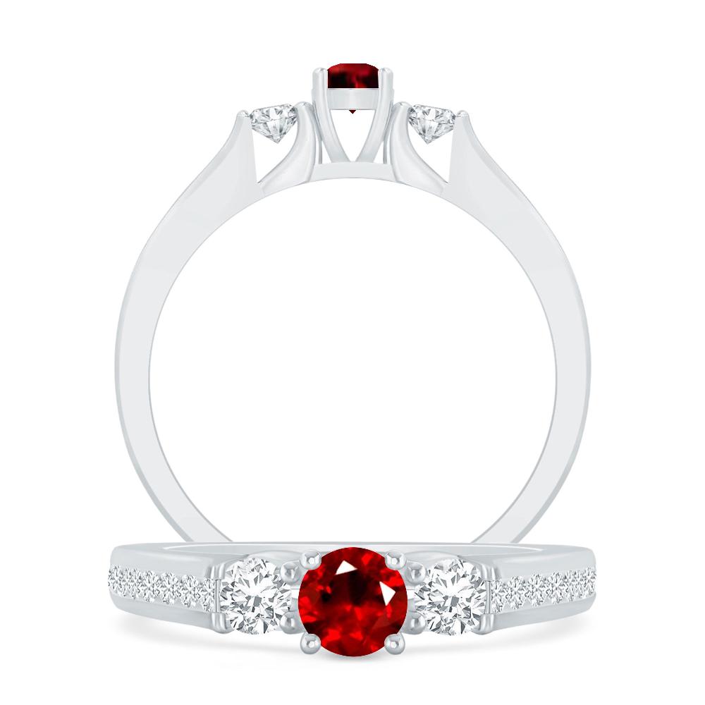 White Gold - Ruby