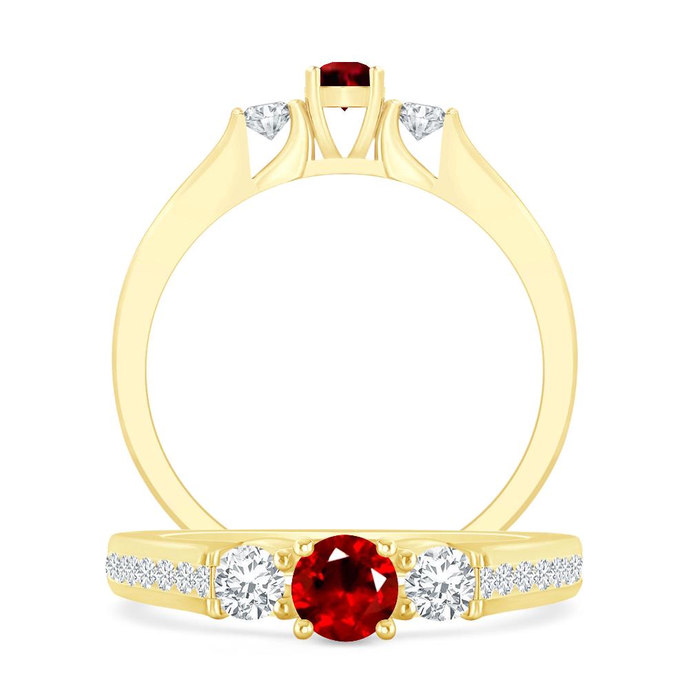 Yellow Gold - Ruby