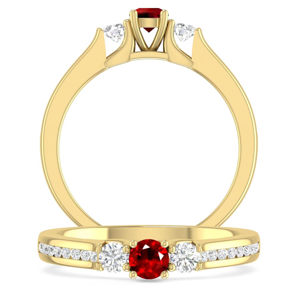 Yellow Gold - Ruby