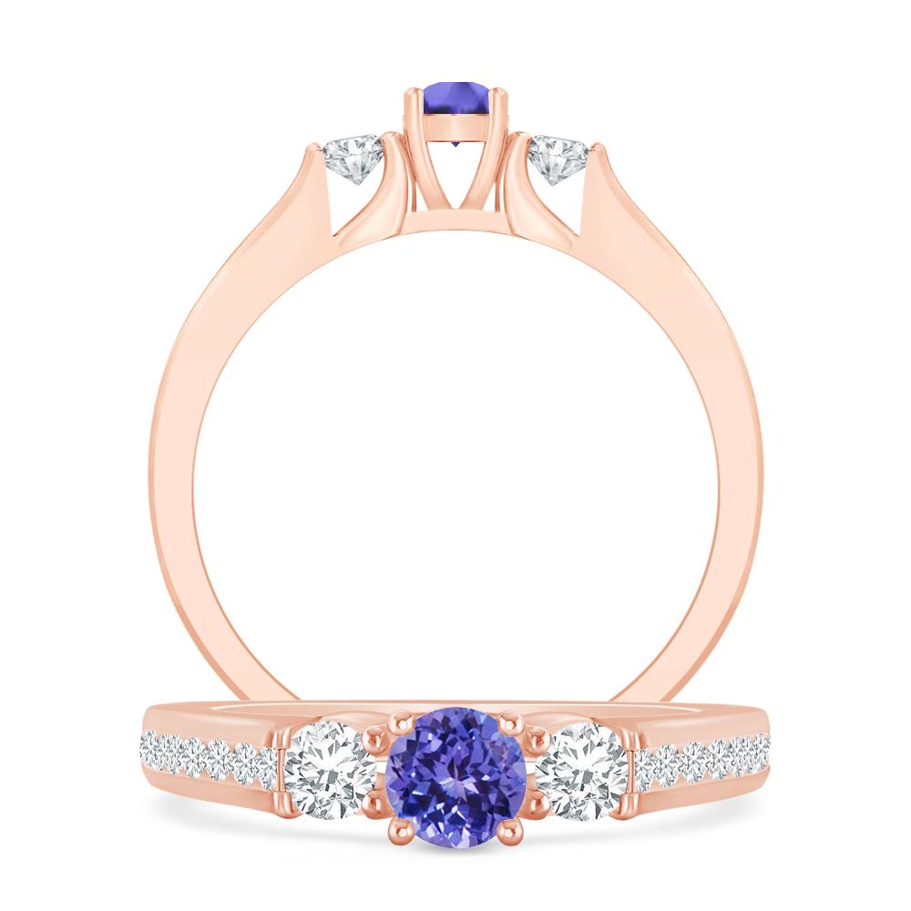 Rose Gold - Tanzanite