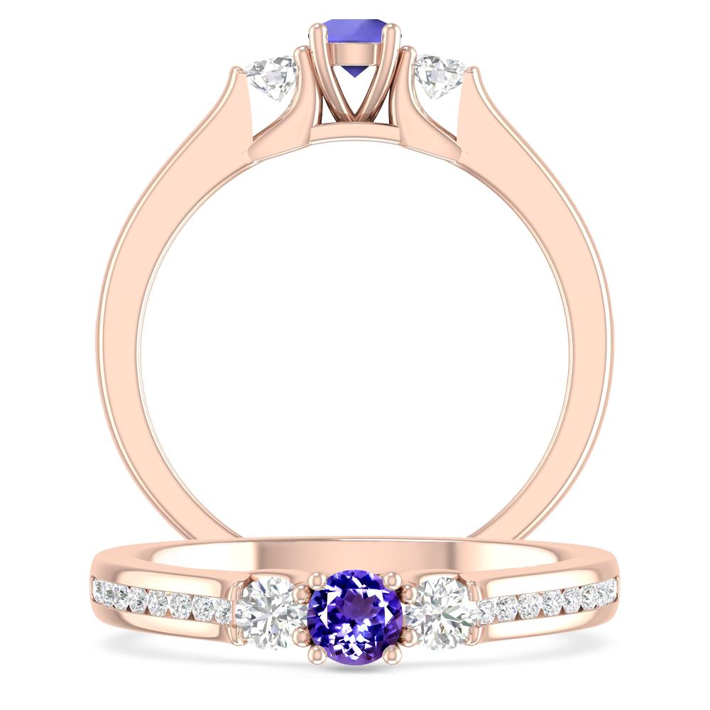 Rose Gold - Tanzanite