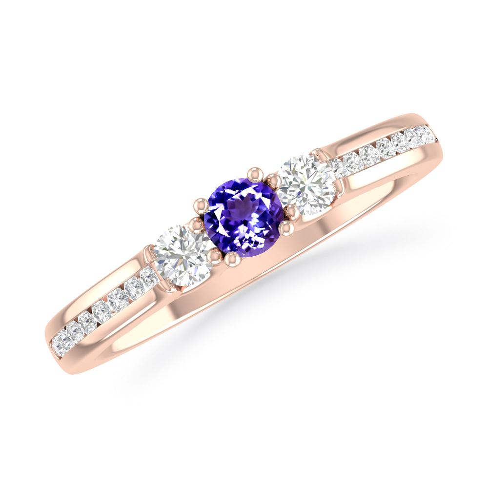 Rose Gold - Tanzanite