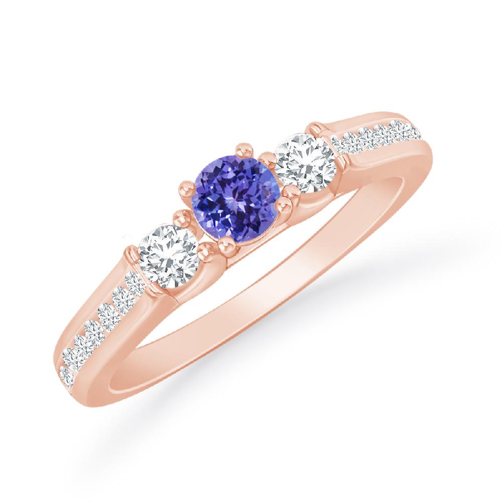 Rose Gold - Tanzanite