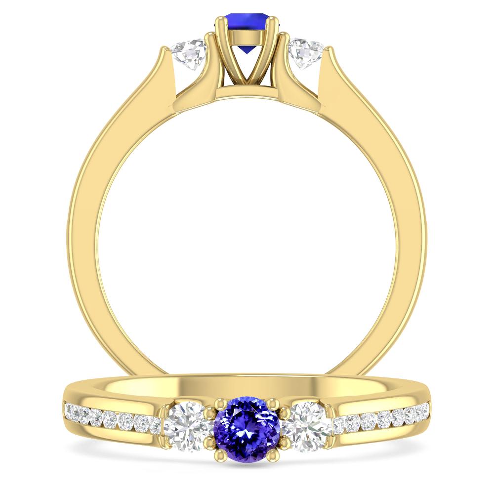 Yellow Gold - Tanzanite