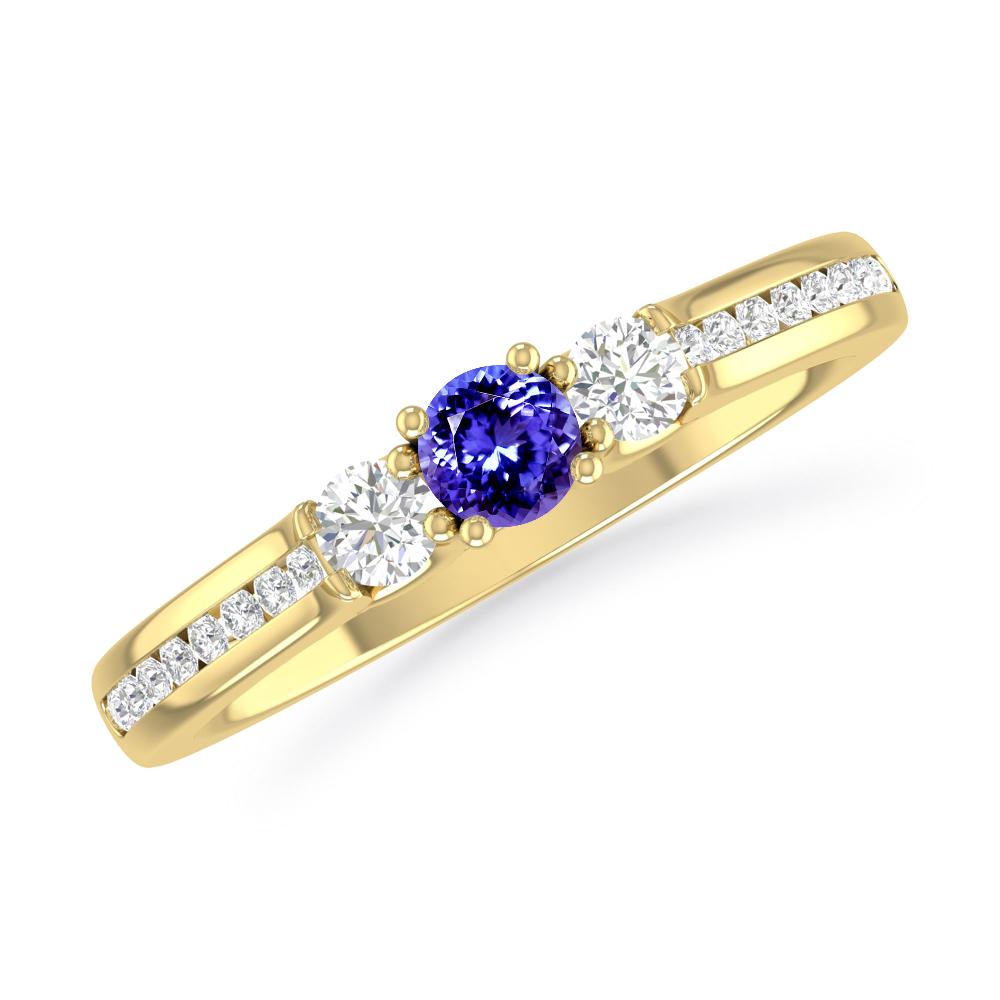 Yellow Gold - Tanzanite