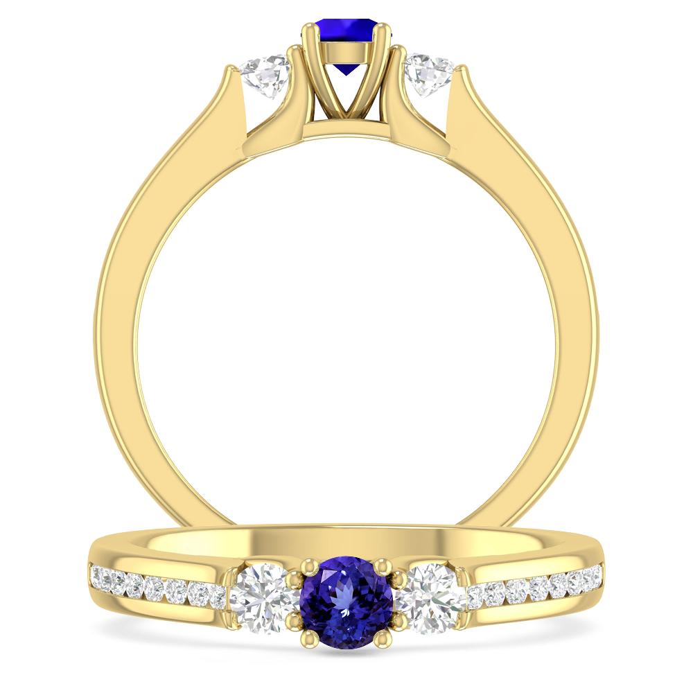 Yellow Gold - Tanzanite