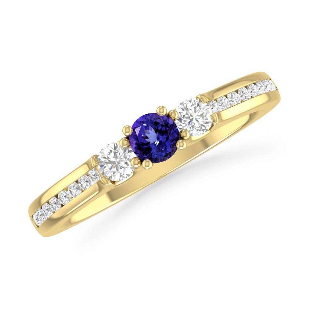 Yellow Gold - Tanzanite