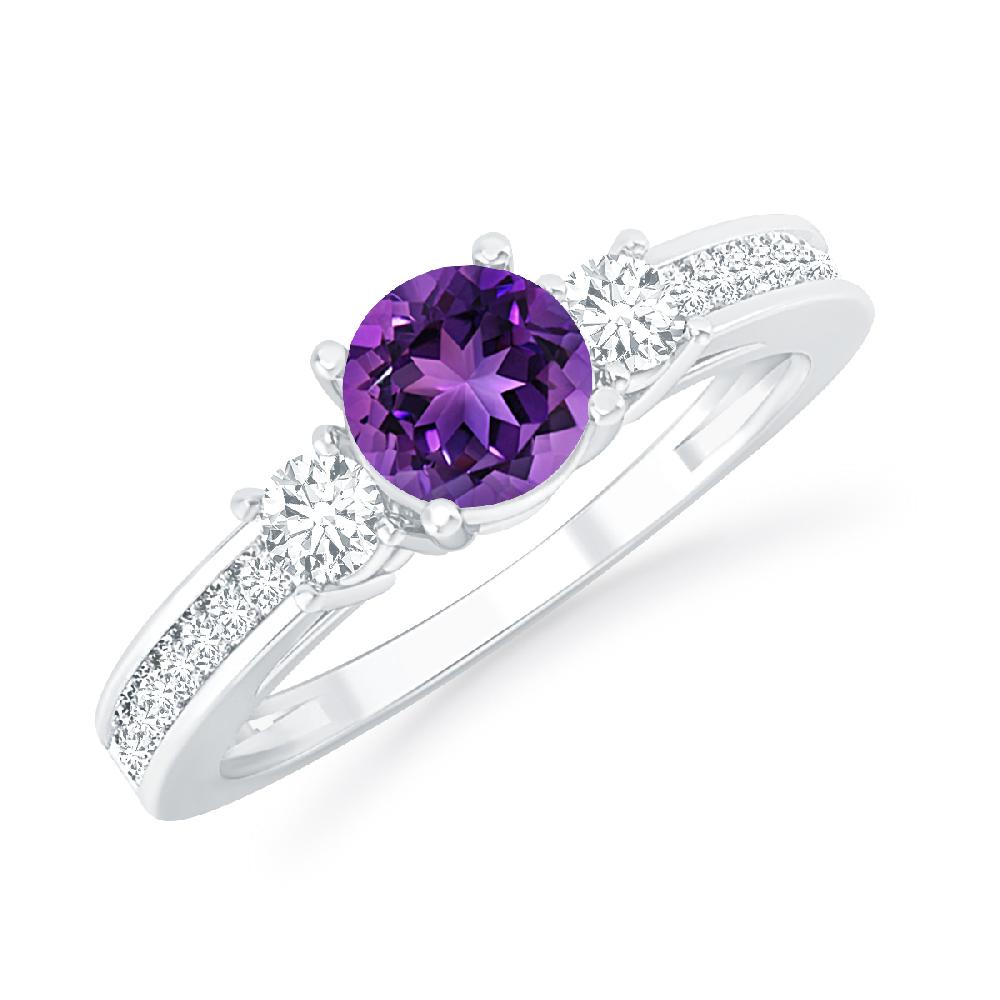 White Gold - Amethyst