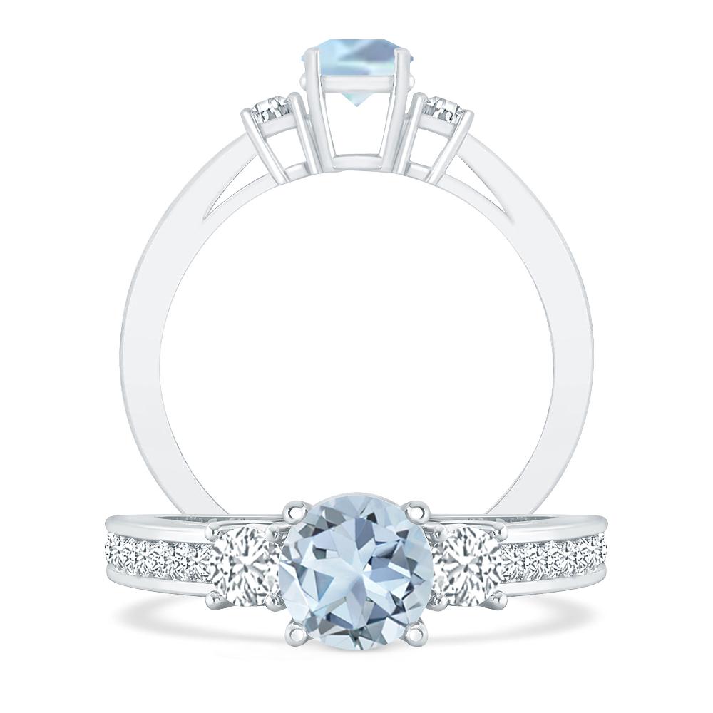 White Gold - Aquamarine