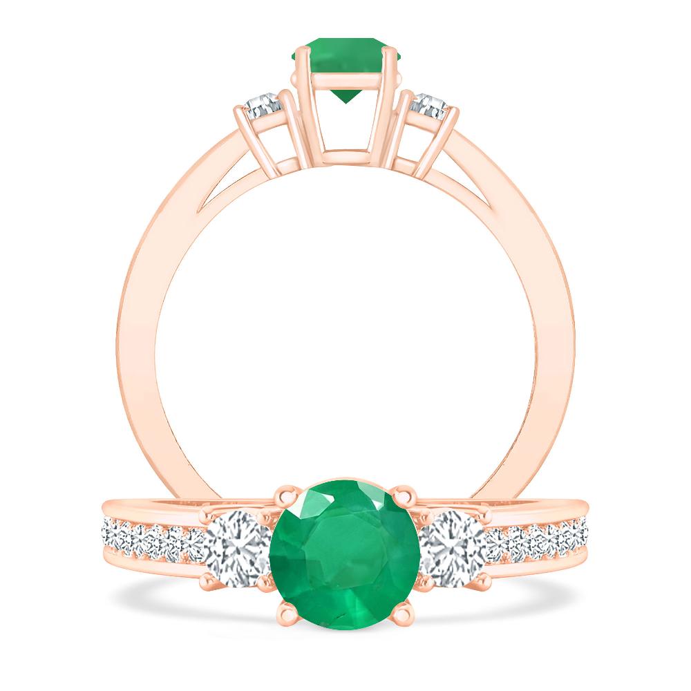 Rose Gold - Emerald