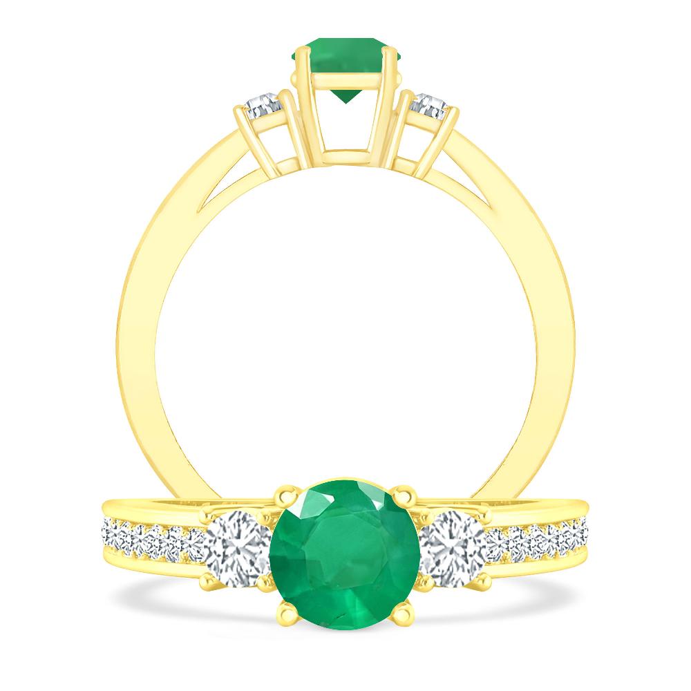 Yellow Gold - Emerald