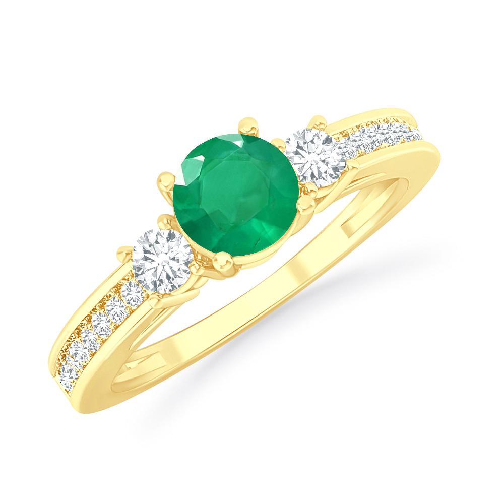 Yellow Gold - Emerald