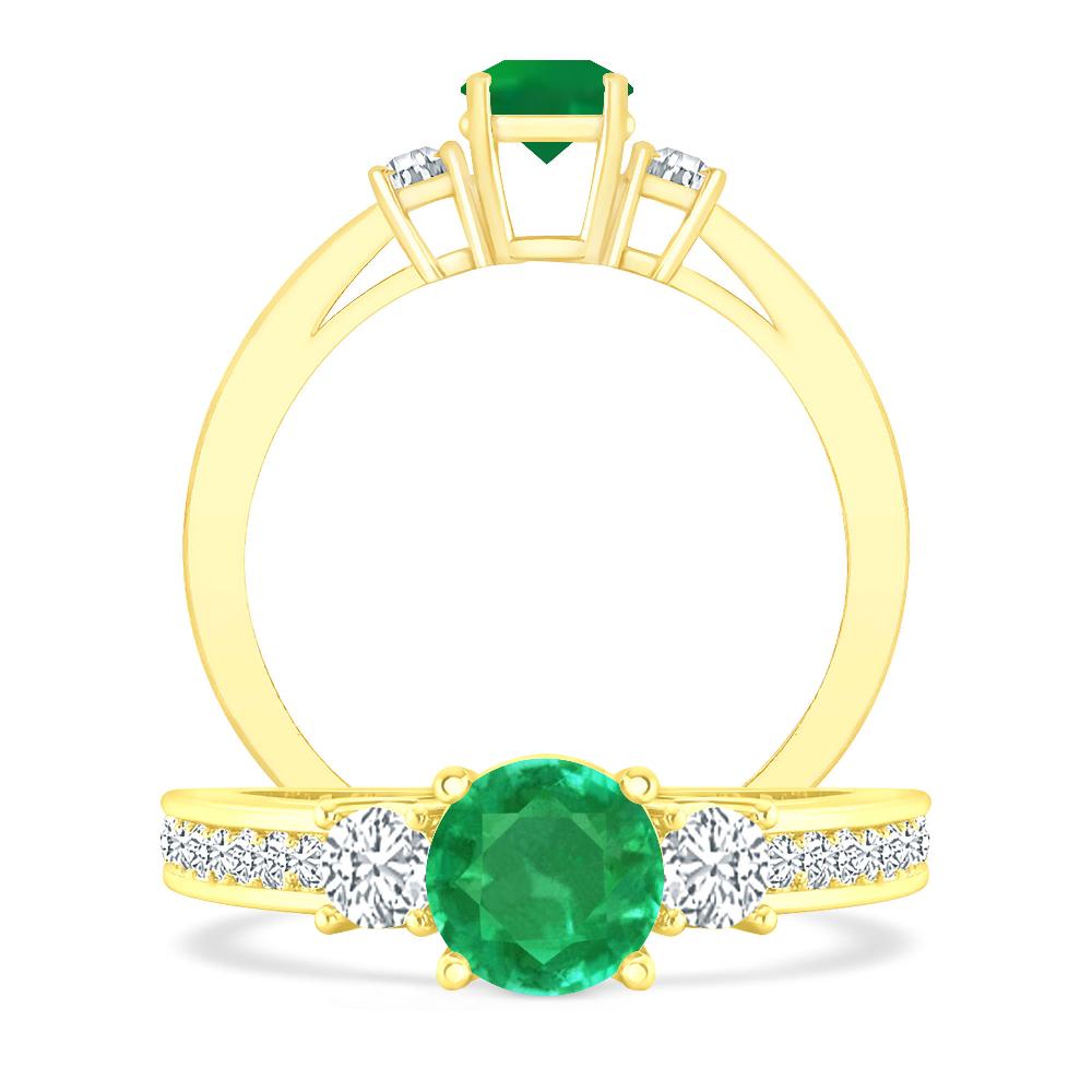 Yellow Gold - Emerald