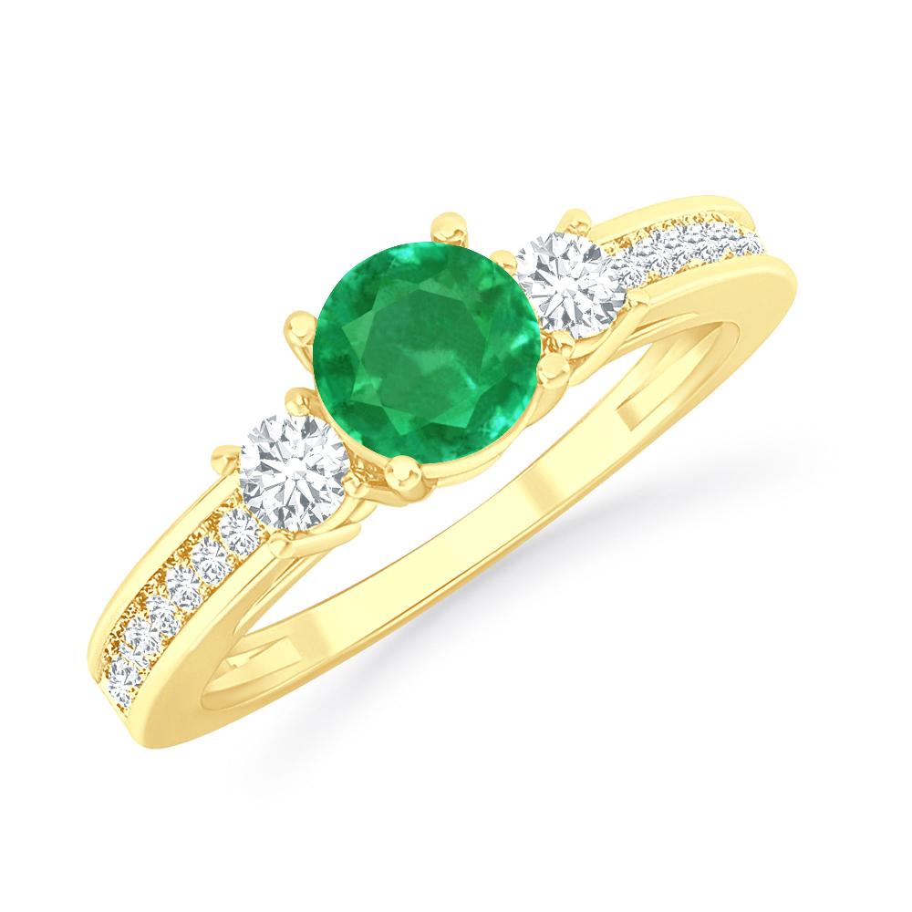 Yellow Gold - Emerald