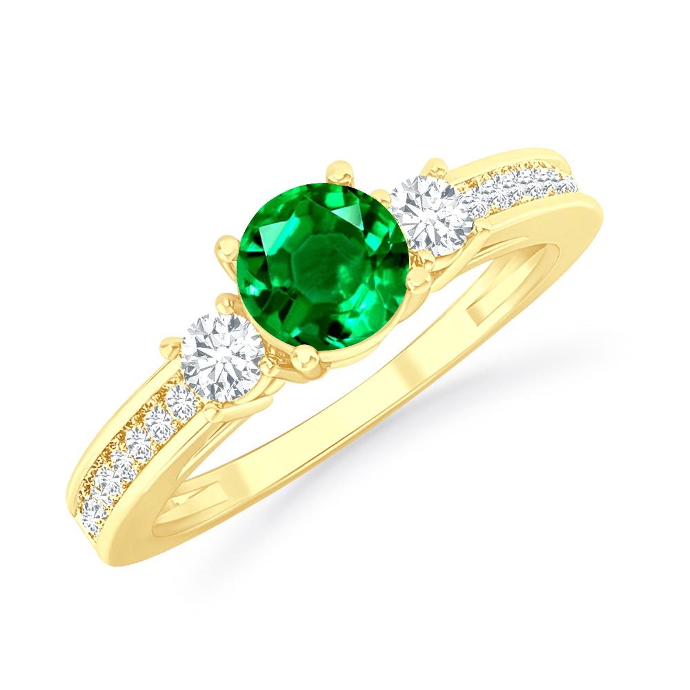 Yellow Gold - Emerald