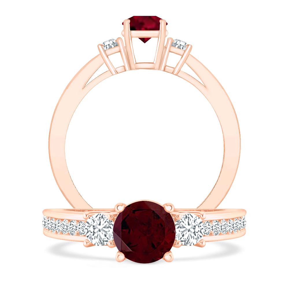 Rose Gold - Garnet