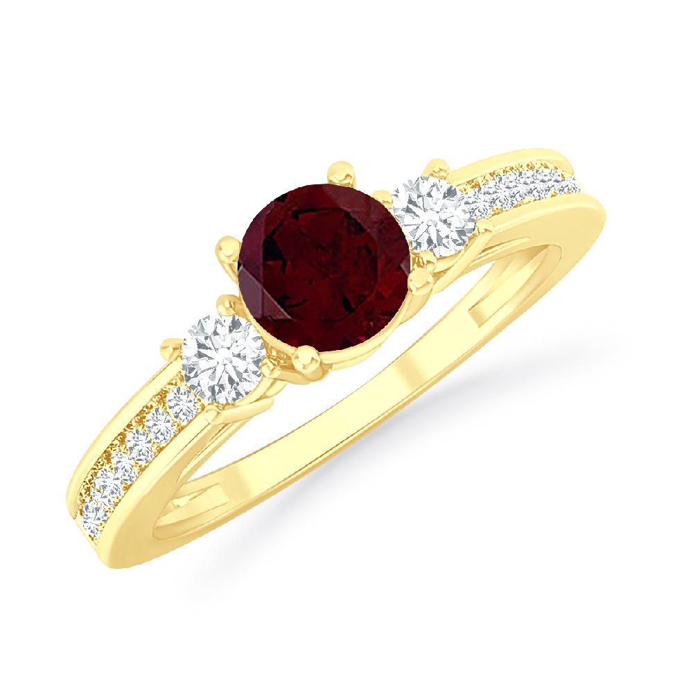 Yellow Gold - Garnet