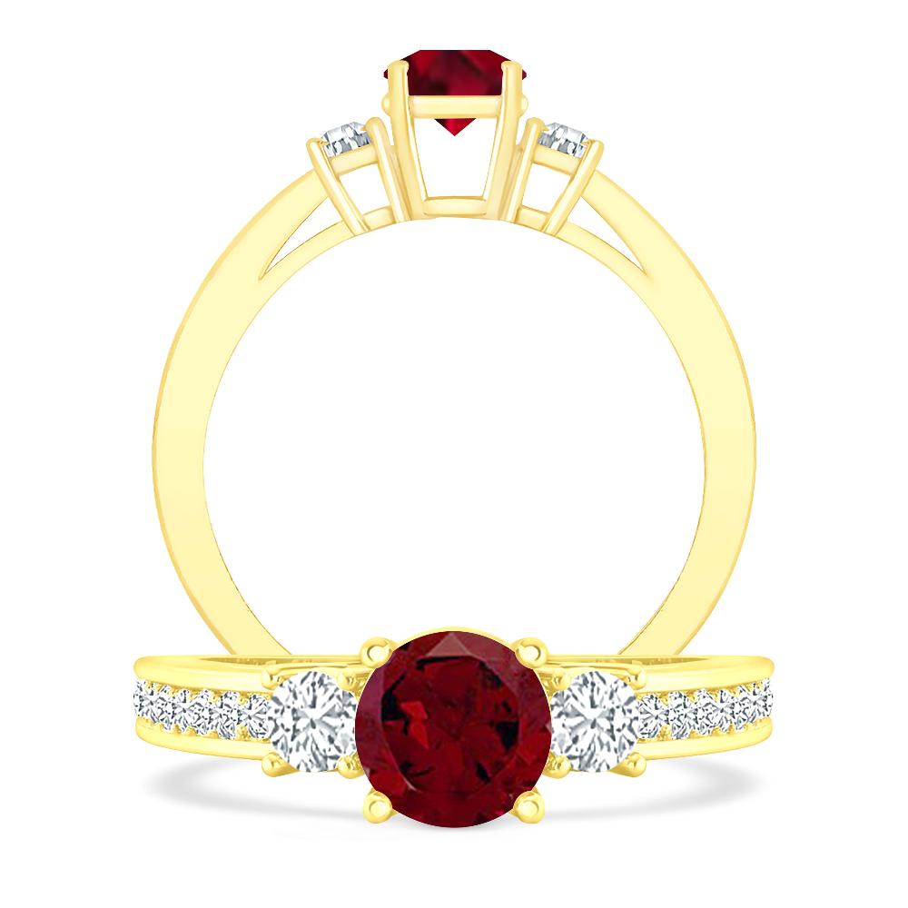 Yellow Gold - Garnet