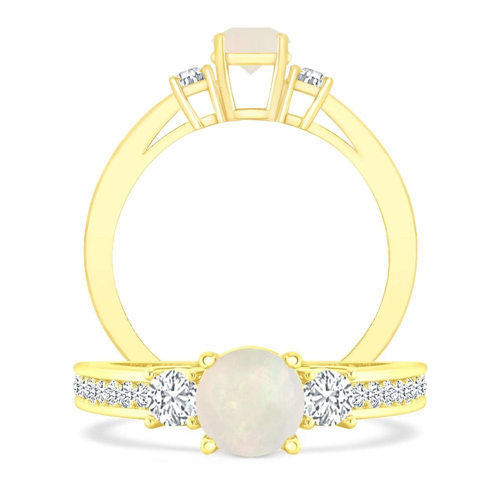 Yellow Gold - Opal