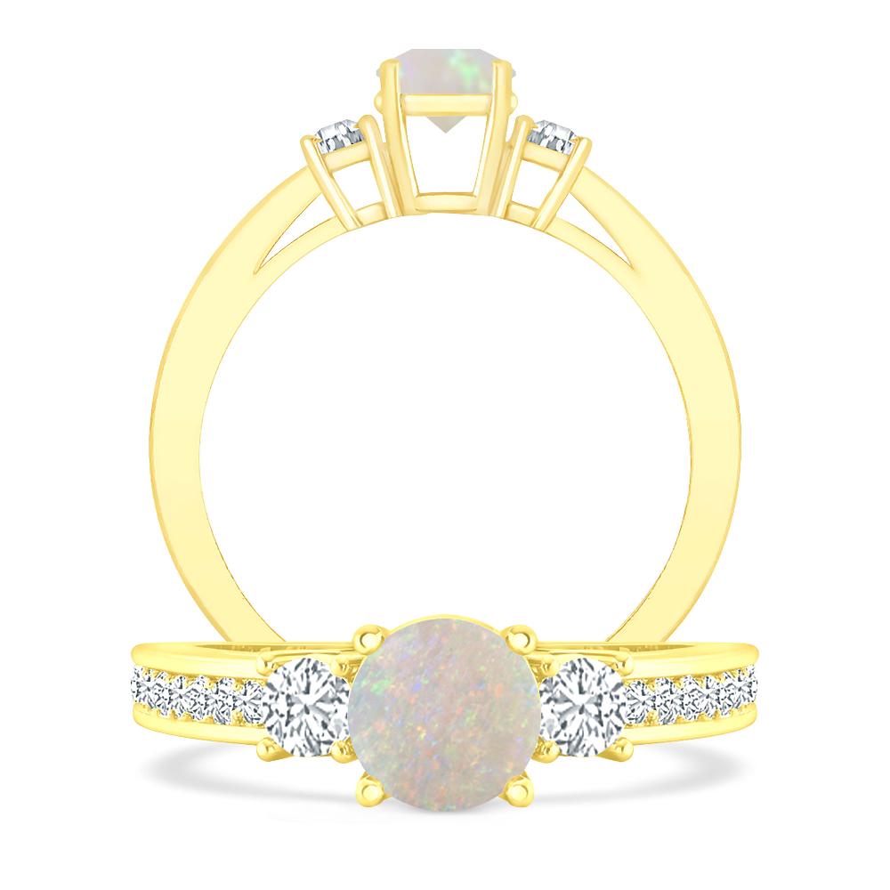 Yellow Gold - Opal