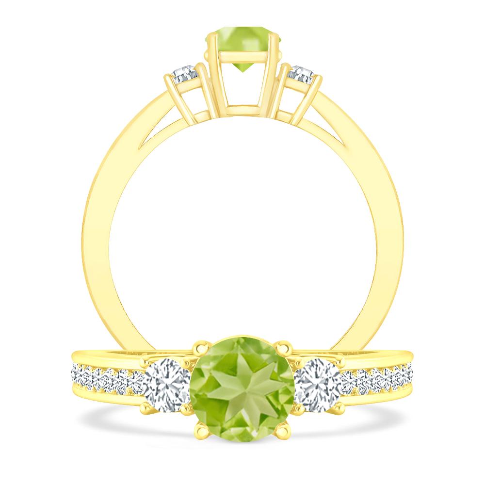 Yellow Gold - Peridot