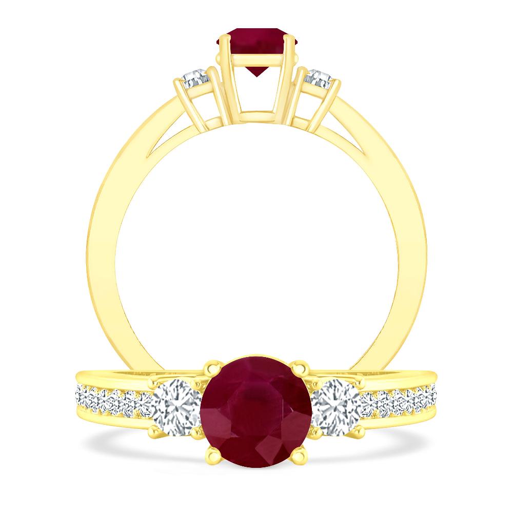 Yellow Gold - Ruby