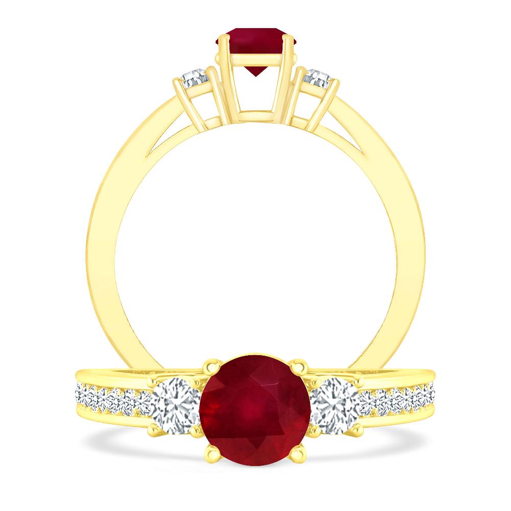 Yellow Gold - Ruby